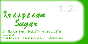 krisztian sugar business card